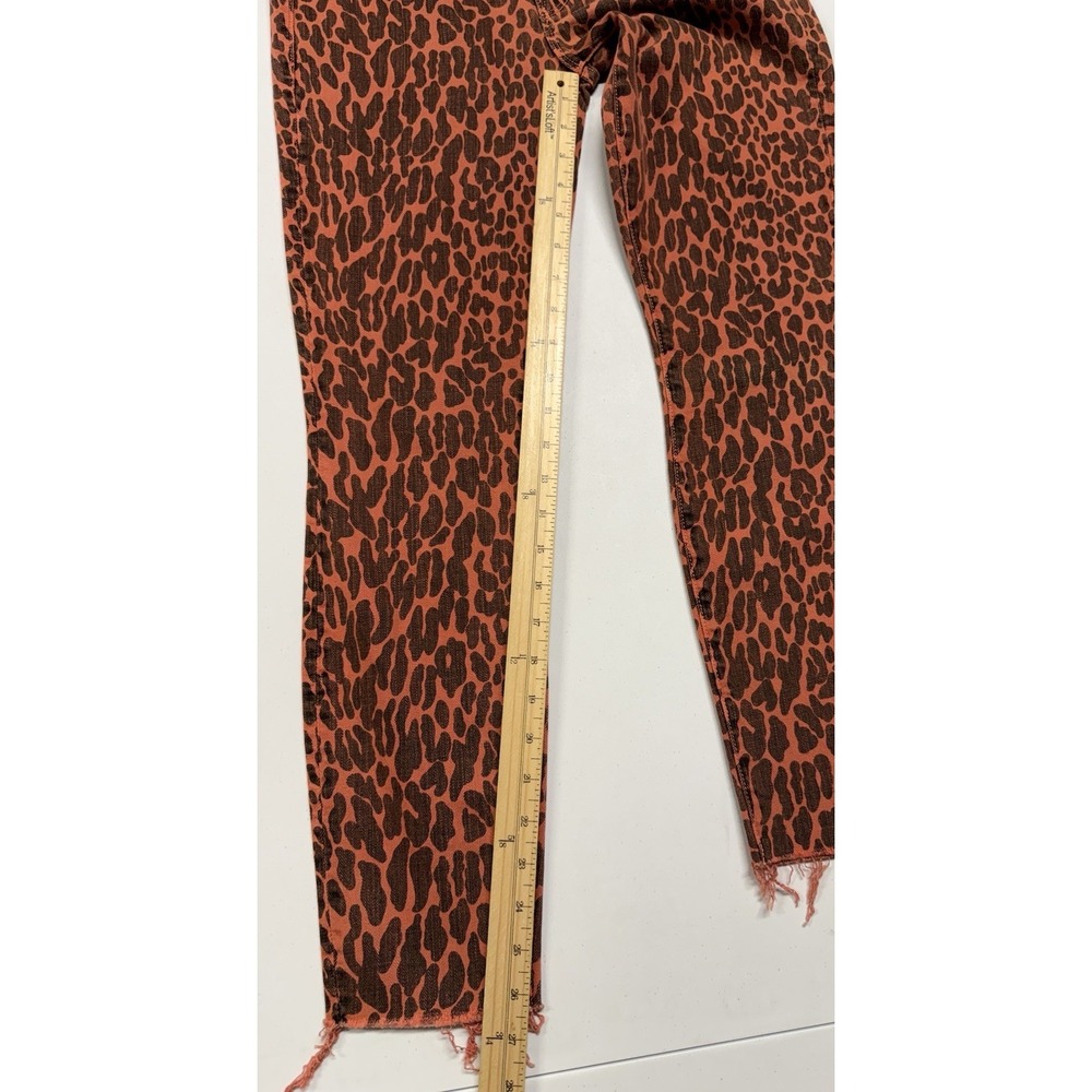Mother Jeans Women's 26 High Waisted Looker Ankle Fray Animal Attraction Leopard - Picture 10 of 11